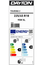 Dayton Touring 2 225/45 R18 95W XL Yaz Lastiği - 2025 - Görsel 3